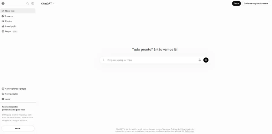 Interface do ChatGPT